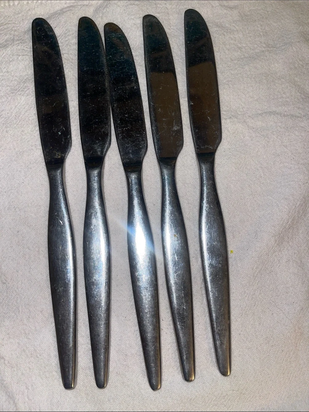 Stainless Steel Butter Knives - Set of 5, Silver